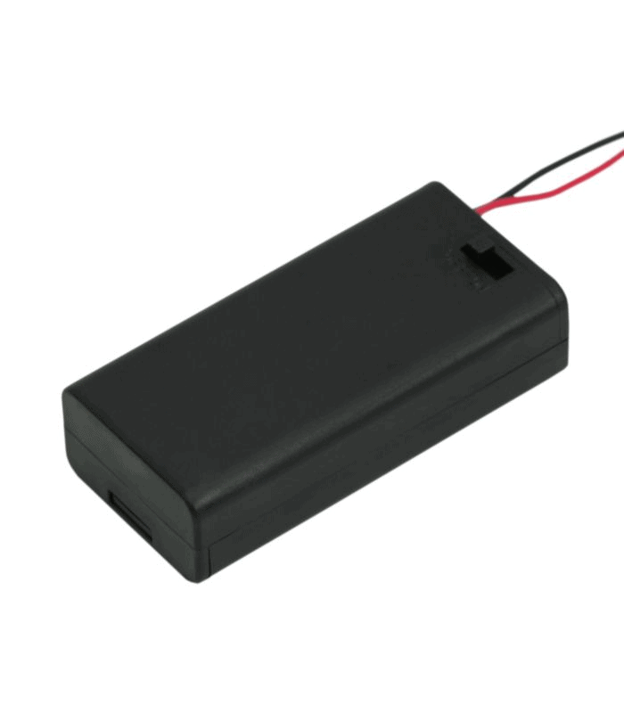 Suport baterii 2x AA cu fir capac si intrerupator