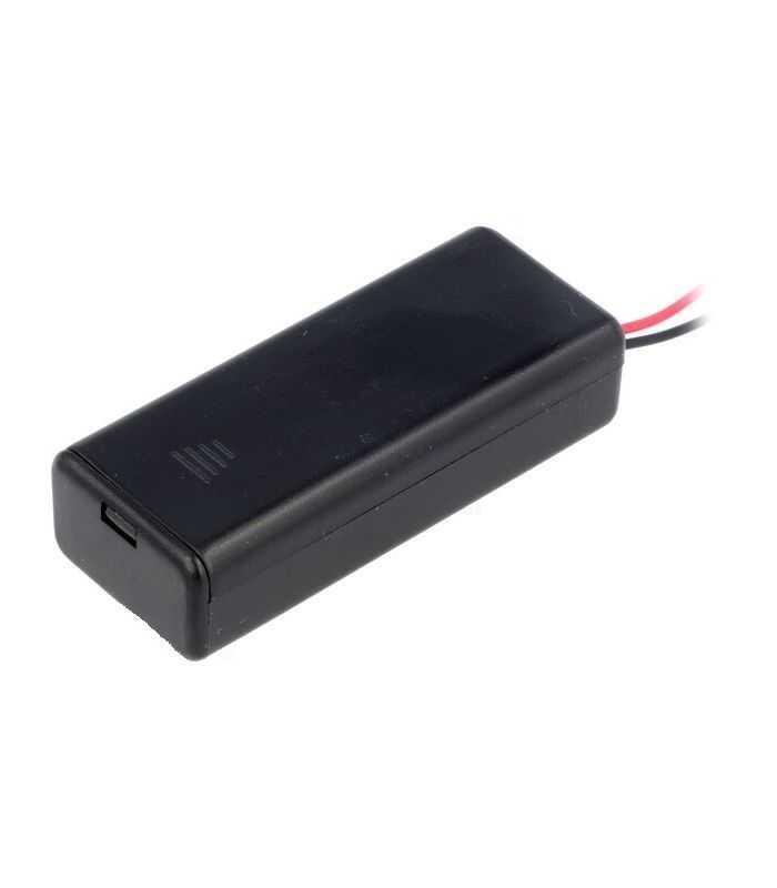 suport baterii 2x aaa montare cu capac terminal cabluri 150mm keystone 2489 1