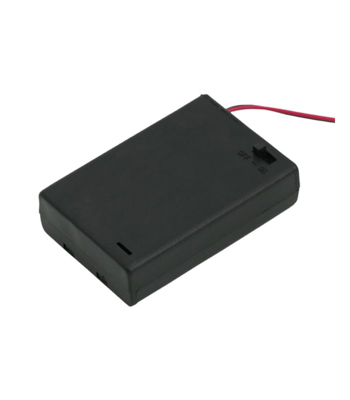 Suport baterii 3x AA cu capac intrerupator si fire