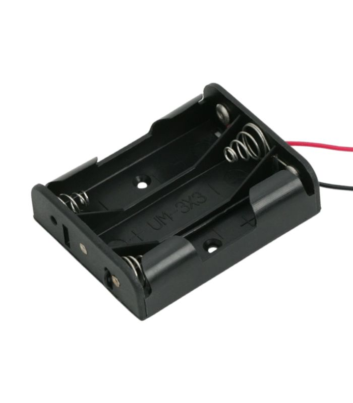 Suport baterii 3x AA cu fire 12cm