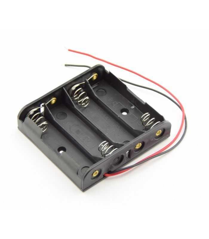 Suport baterii 4x AA cu fire terminale BAT.H.AAX4
