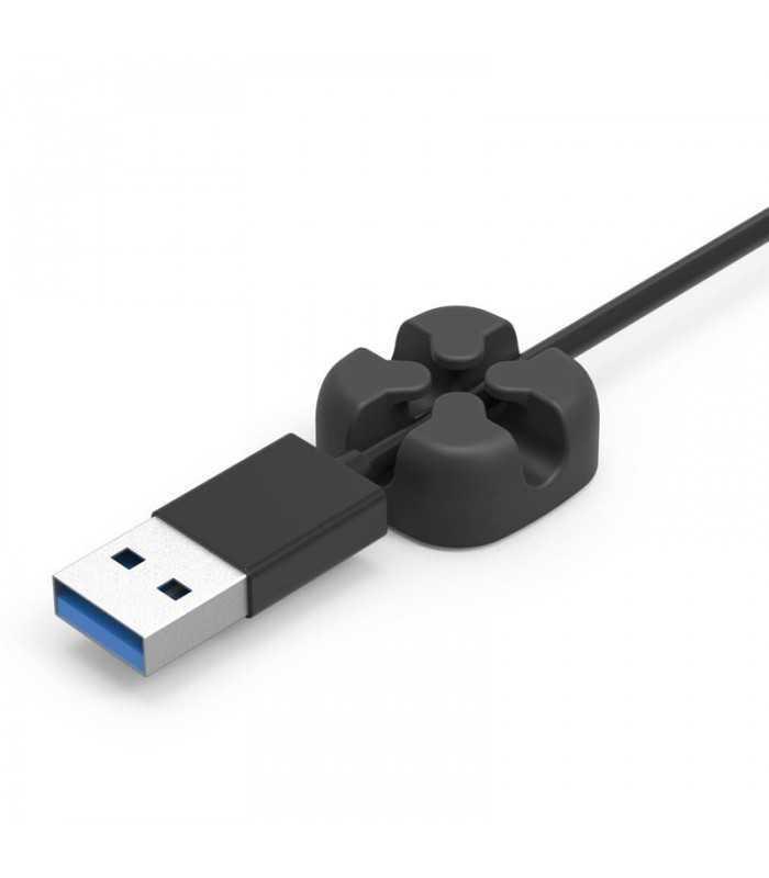 suport cablu 1 locas in cruce orico cbsx negru 23x23x10mm 2