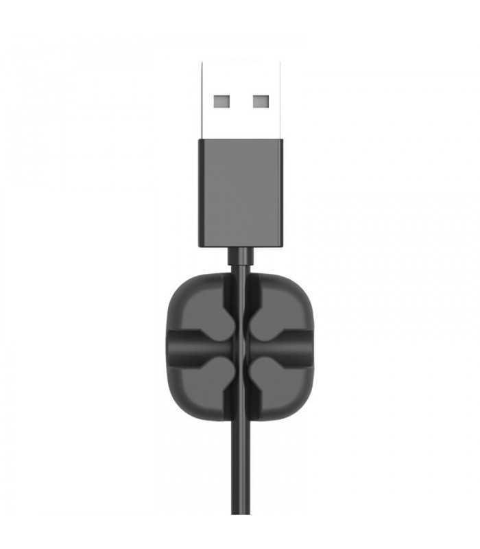 suport cablu 1 locas in cruce orico cbsx negru 23x23x10mm 3