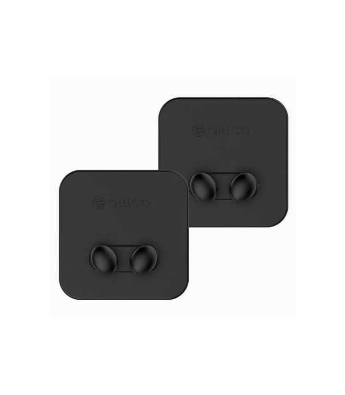 suport cabluri orico wt2 negru silicon banda adeziva aplicata 1 locas cablu 60x60x23mm 2 suporti 1