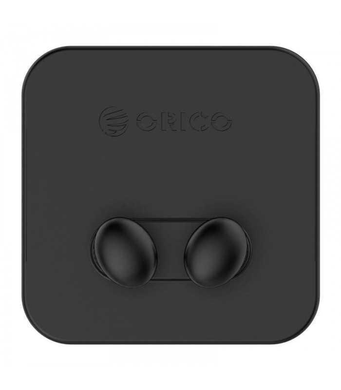 Suport cabluri Orico WT2 negru silicon banda adeziva aplicata 1 locas cablu 60x60x23mm 2 suporti
