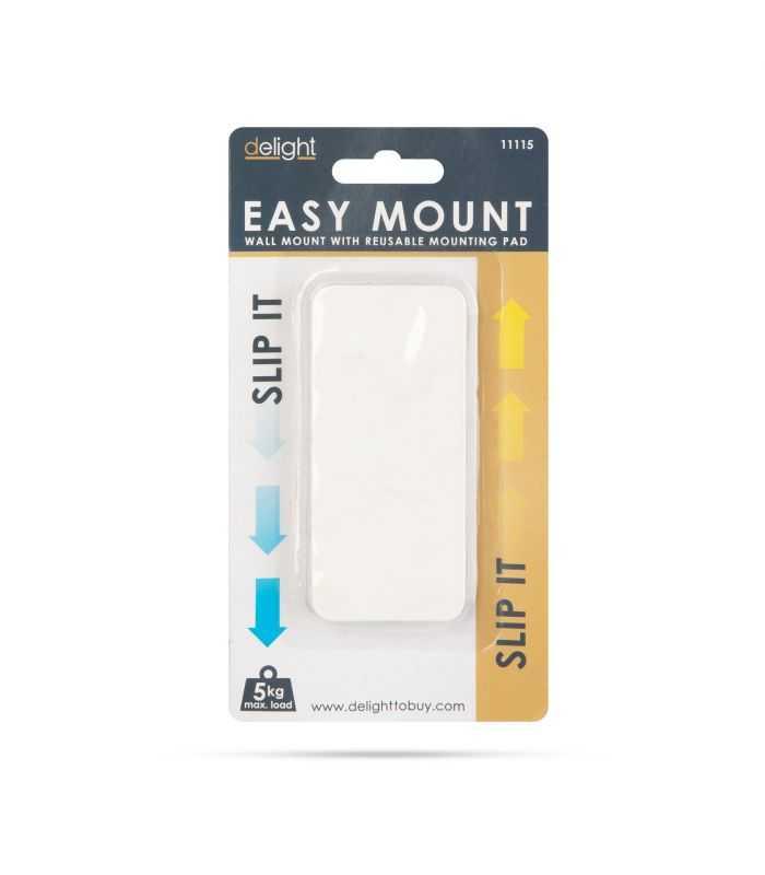 Suport de perete autoadeziv detasabil pentru fixare prelungitoare routere telecomenzi aparate de uz casnic 100x45 mm Delight 111