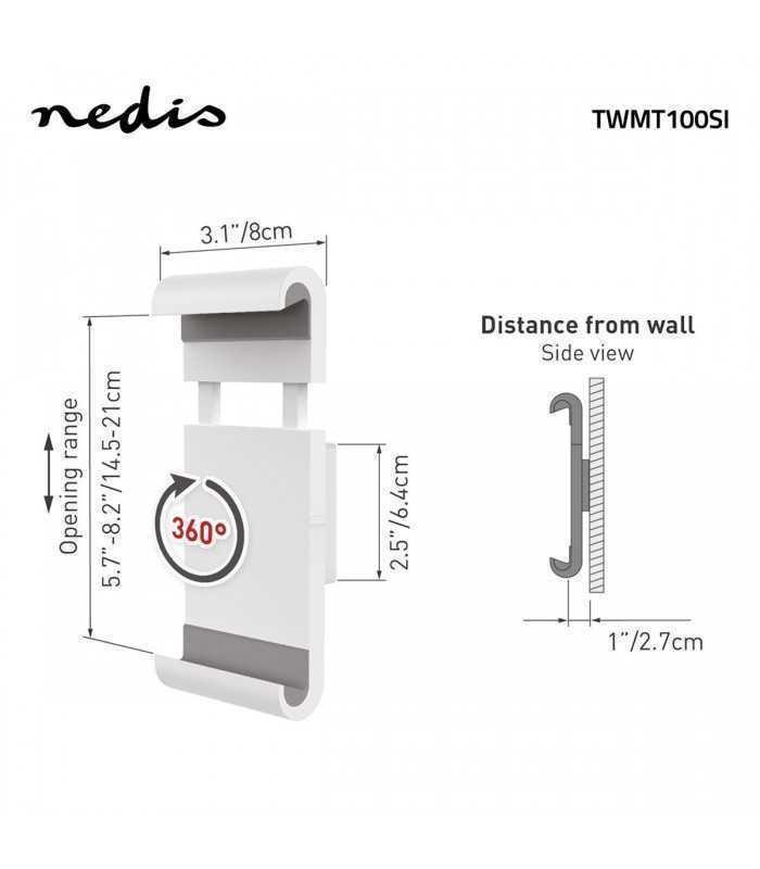 suport de perete fix pentru tableta 7 12 inch nedis 1