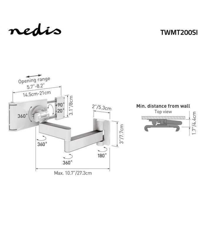 suport de perete pentru tableta cu miscare pe 3 directii 7 12 nedis 6