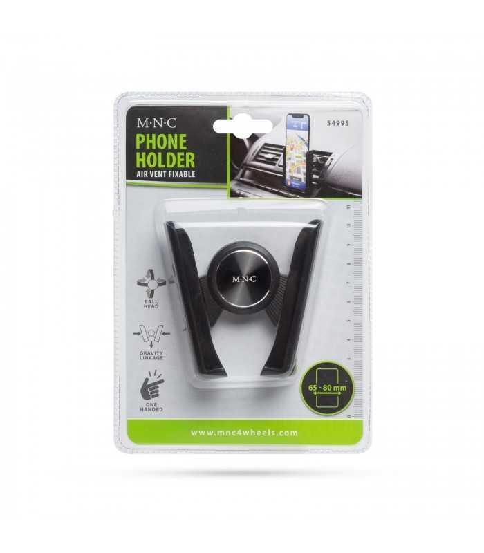 suport de telefon cu fixare in grilajul de aerisire auto negru mnc 4