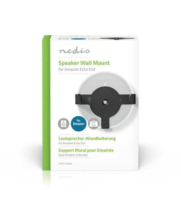 suport difuzor de perete fix amazon echo dot max 1kg nedis 4