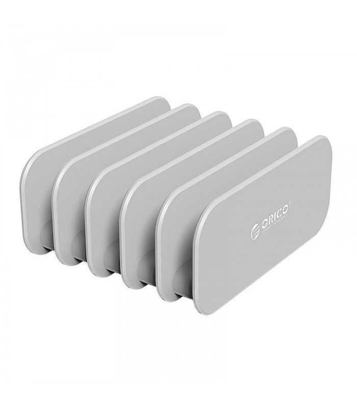 Suport incarcare 5 locasuri Orico DK205 argintiu 110x93x50 mm