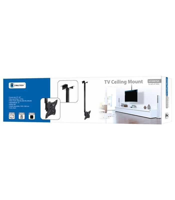 Suport Pentru Televizor Lcd Max 42 Inch Inclinabil Cu Prindere De Plafon Tavan Cabletech Uch0076a