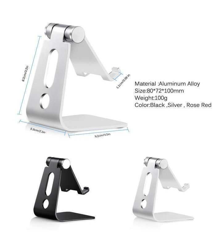 suport reglabil de birou pentru telefon choetech cp00032 argintiu 1