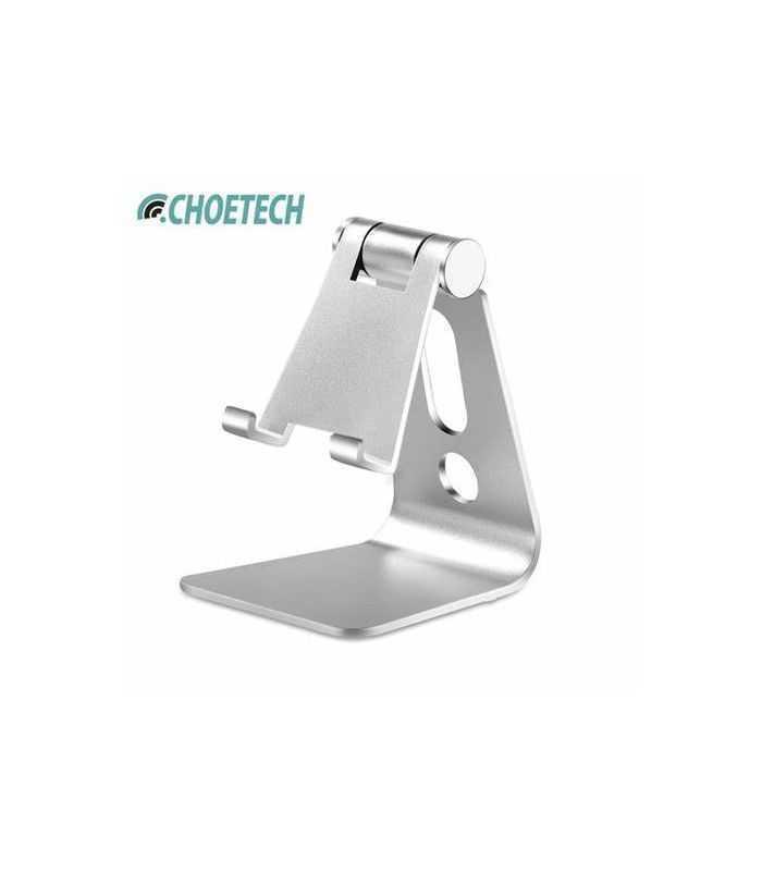 Suport reglabil de birou pentru telefon Choetech CP00032 argintiu