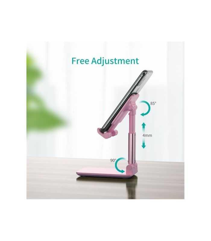 Suport Reglabil De Birou Pentru Telefon Si Tableta Choetech H88 Pk Hw Roz