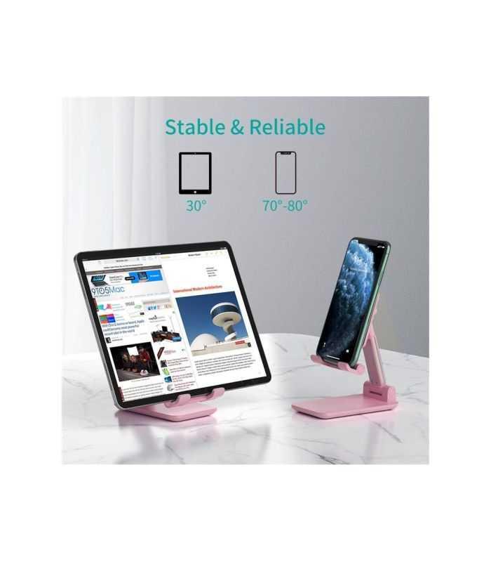 Suport Reglabil De Birou Pentru Telefon Si Tableta Choetech H88 Pk Hw Roz