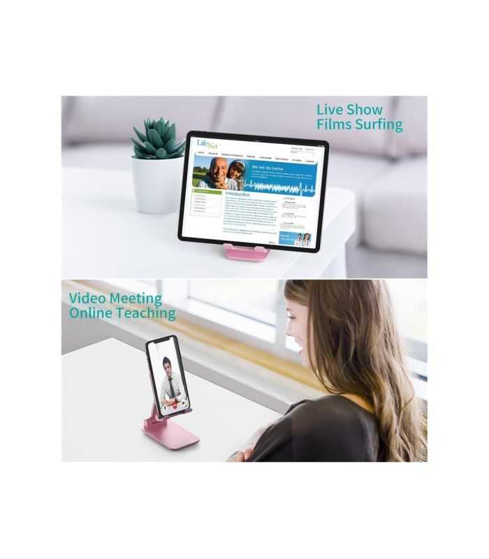 Suport Reglabil De Birou Pentru Telefon Si Tableta Choetech H88 Pk Hw Roz
