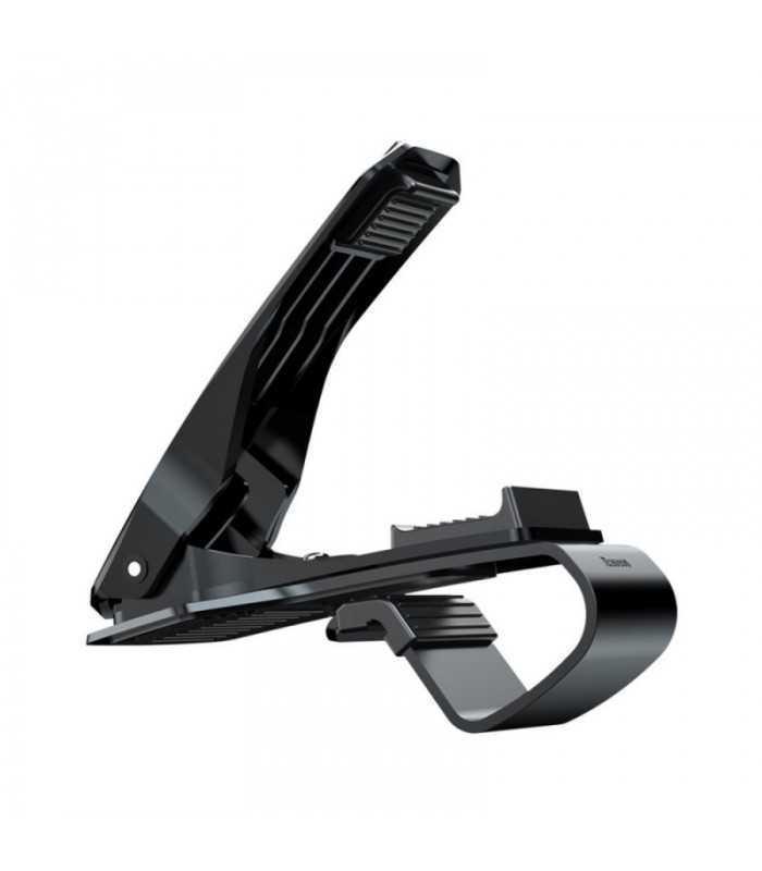 Suport telefon 3.5-7inch Baseus Mouth Negru pentru fixare pe bord