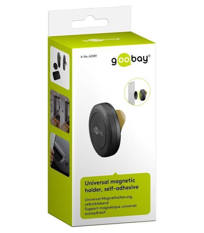 suport telefon 45mm magnetic cu dublu adeziv goobay 7