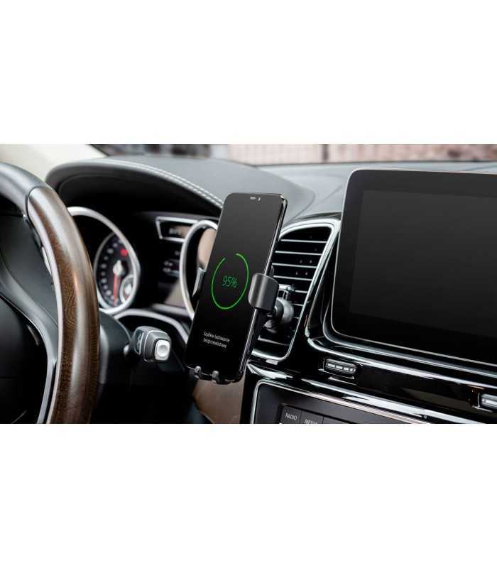 suport telefon auto cu functie incarcare wireless qi inductiva krugermatz 2