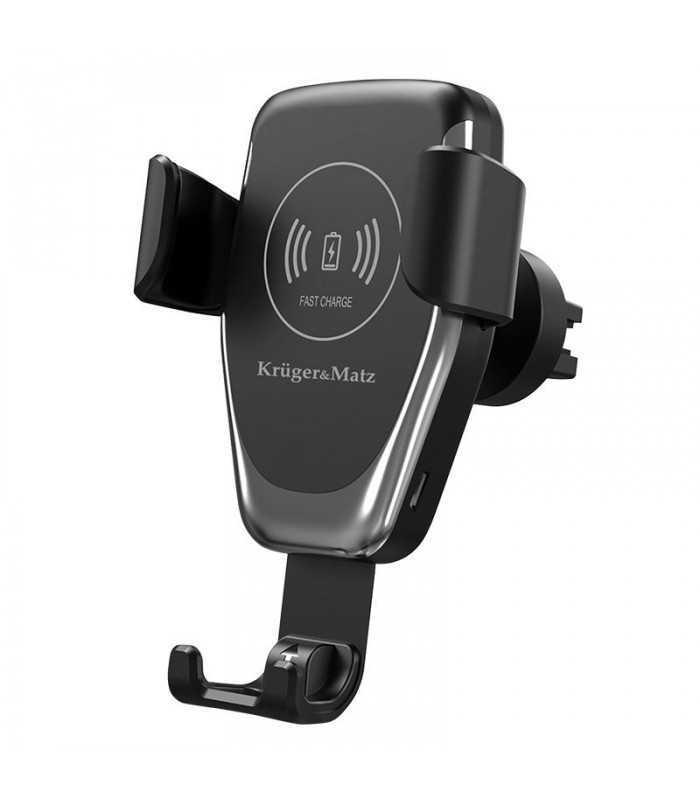 Suport telefon auto cu functie incarcare wireless QI inductiva Kruger&Matz
