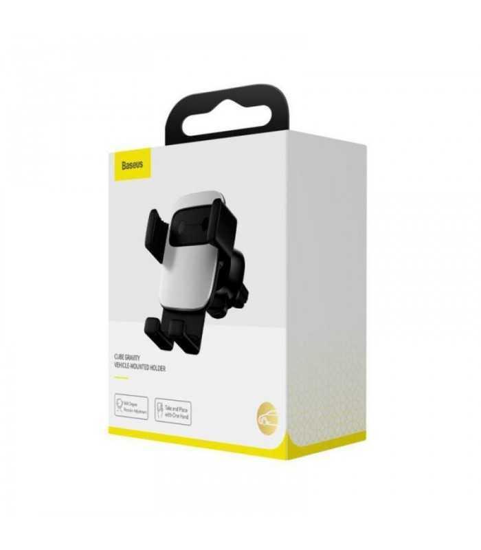 suport telefon baseus cubegravity argintiu pentru grila de ventilatie auto 1