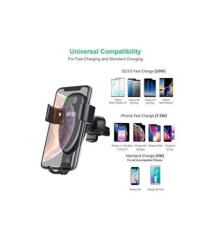 suport telefon cu incarcare wireless 10w 75w 5w choetech t536 s 2