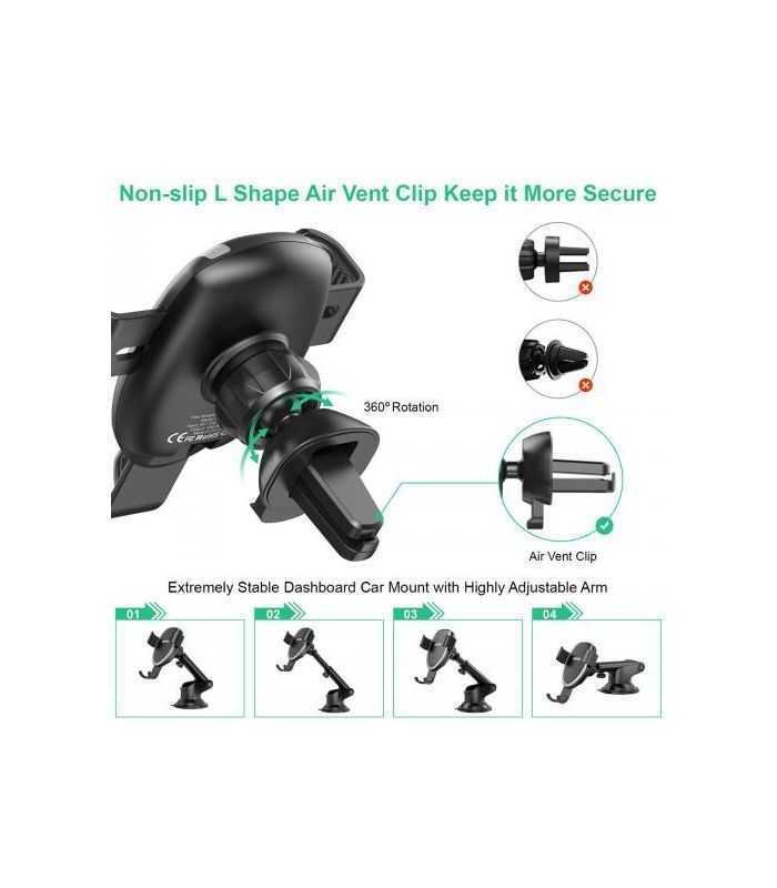 suport telefon cu incarcare wireless 10w 75w 5w choetech t536 s 3