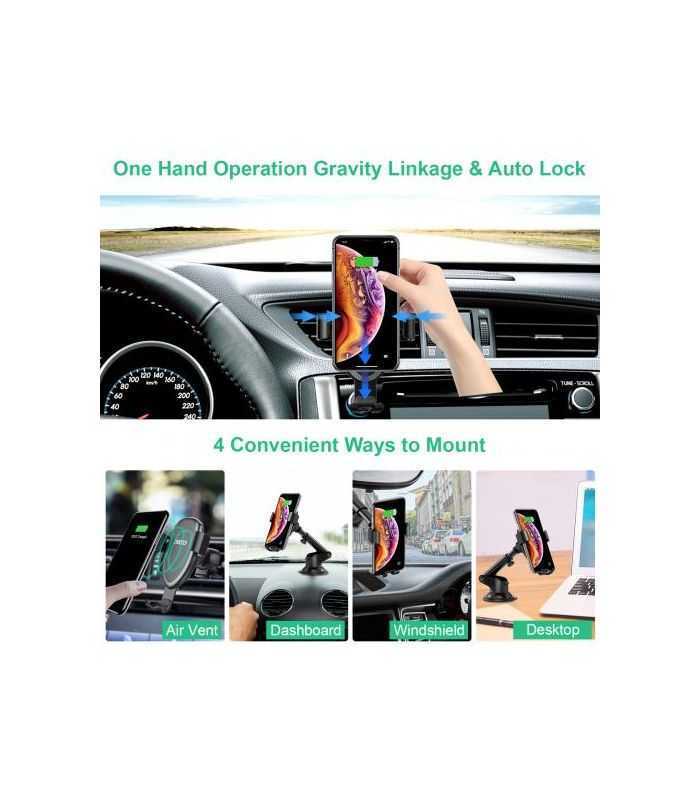 suport telefon cu incarcare wireless 10w 75w 5w choetech t536 s 4