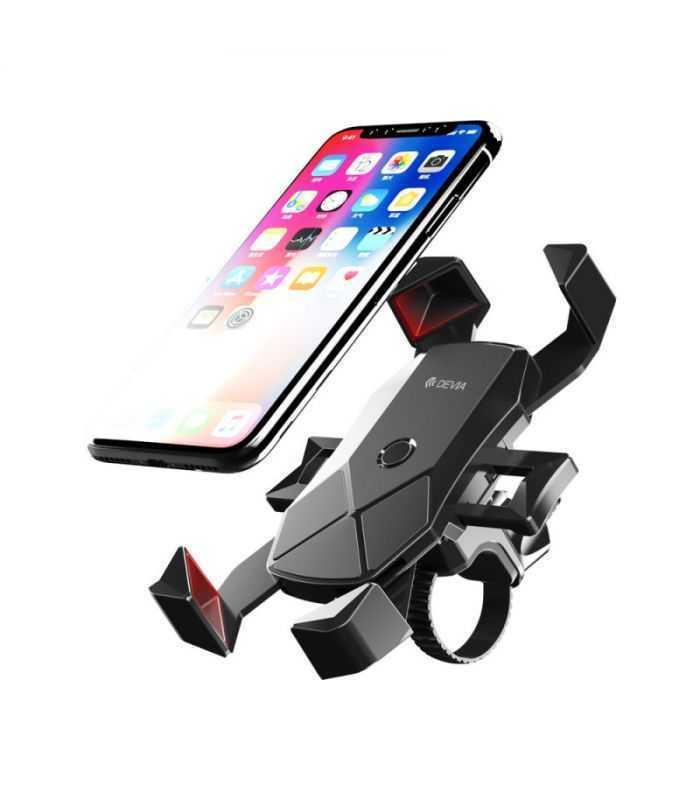 Suport telefon Devia pentru Bicicleta Motocicleta Negru
