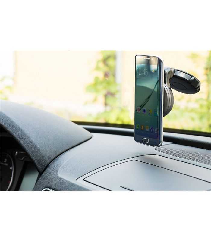 suport telefon magnetic cu ventuza pentru parbriz sau bordul auto goobay 5