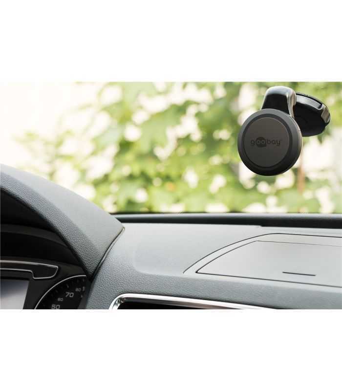suport telefon magnetic cu ventuza pentru parbriz sau bordul auto goobay 6