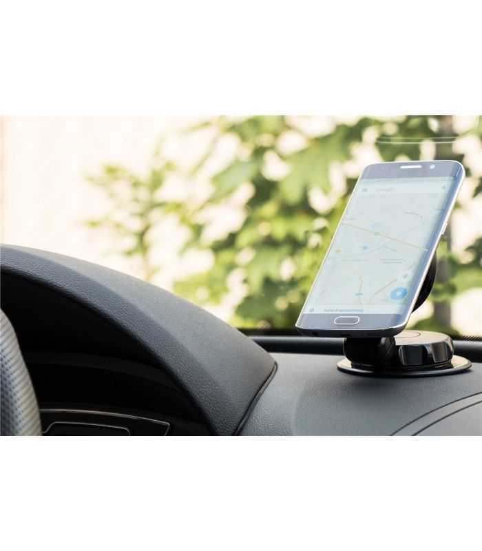 suport telefon magnetic cu ventuza pentru parbriz sau bordul auto goobay 7