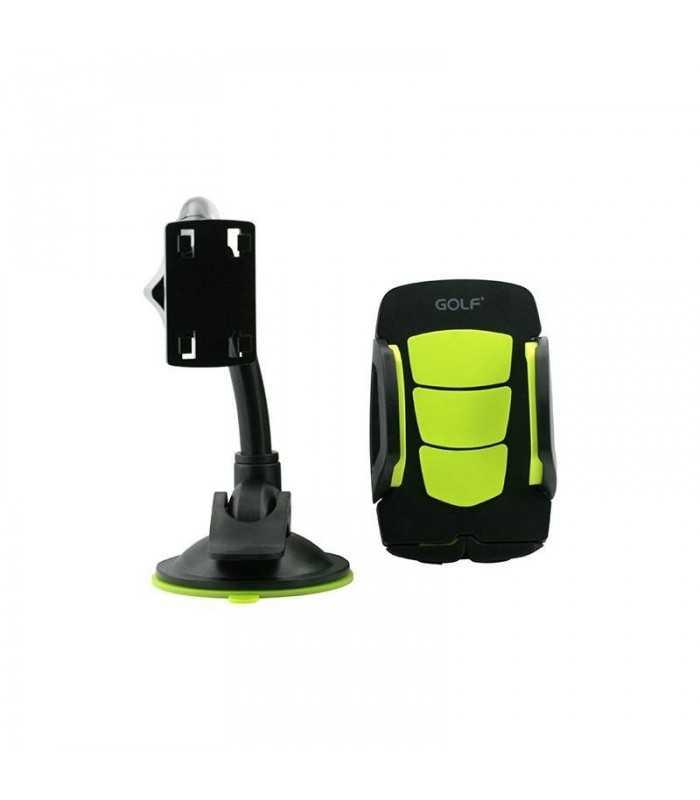 Suport telefon negru auto cu montare pe geam GOLF CH07