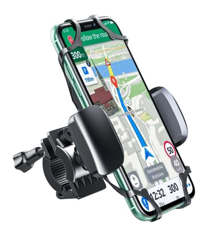 Suport Telefon Pentru Bicicleta Negru Inter Tech Mth 200 55 X 70 X 120 Mmm