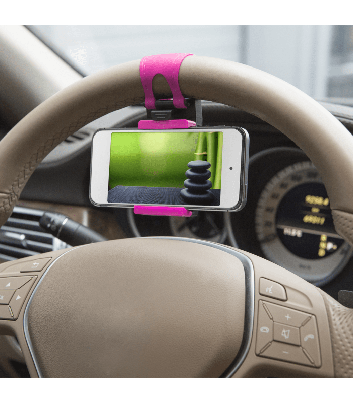 Suport telefon pentru volan pink