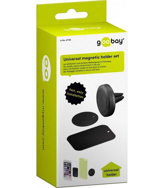 suport telefon universal magnet in grila ventilatie auto goobay 5