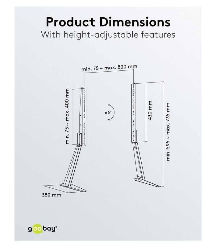 Suport Tv De Masa 32 70inch 81 178cm Goobay