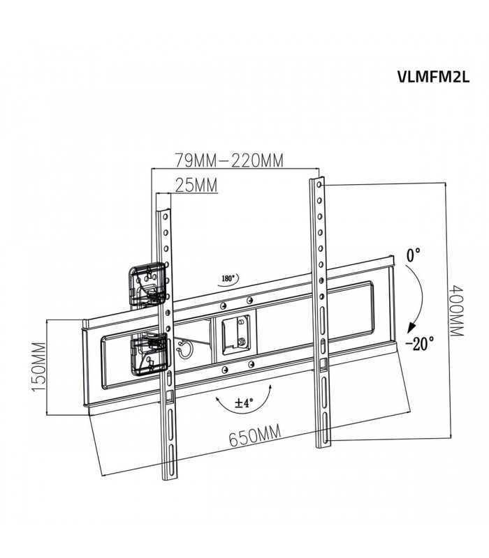 suport tv de perete 37 70 35kg valueline 5
