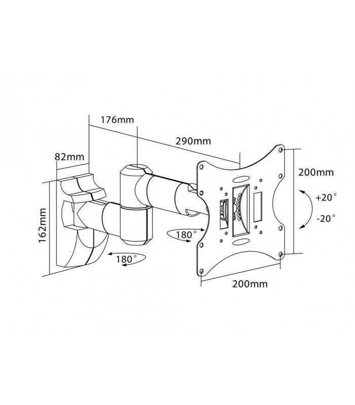 suport tv easyscope 43 107cm 30kg 2 brate goobay 1