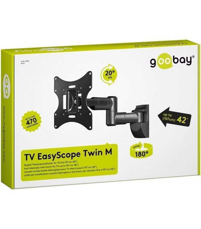 suport tv easyscope 43 107cm 30kg 2 brate goobay 3