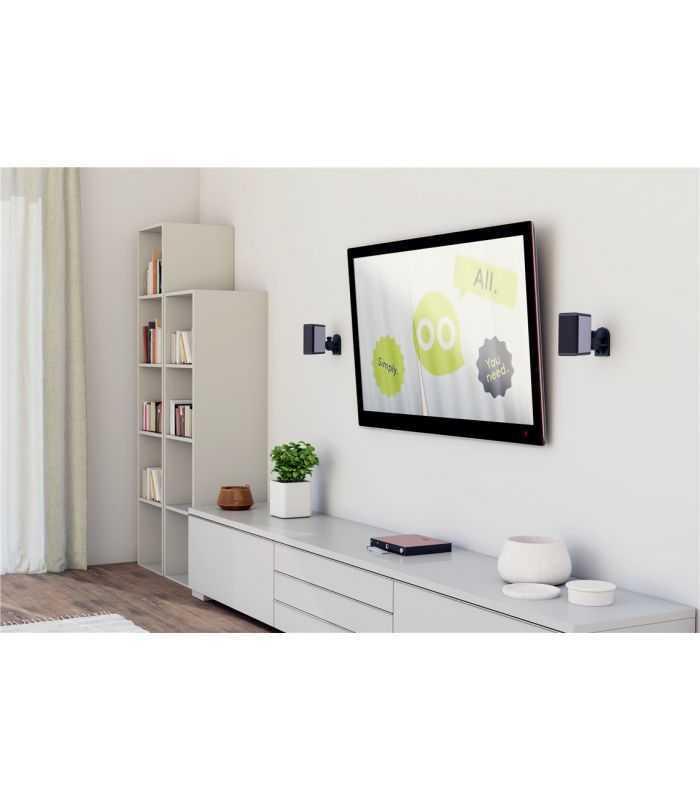 suport universal difuzor goobay 2buc pe perete regblabil 35kg negru 2