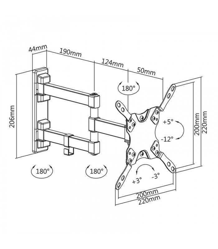 suport universal led tv 13 42 inch cabletech 1