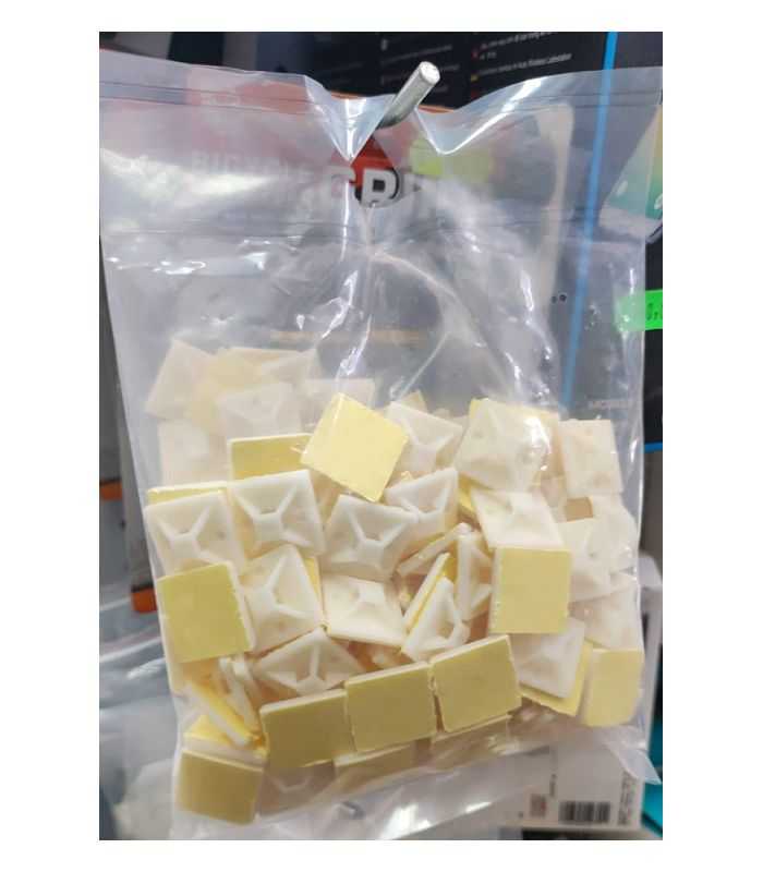 suporti autoadezive pentru coliere plastic 19x19mm 100buc fixpoint 1