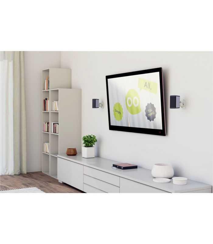 suporti difuzoare universal 2buc goobay pe perete regblabil 35kg alb 2