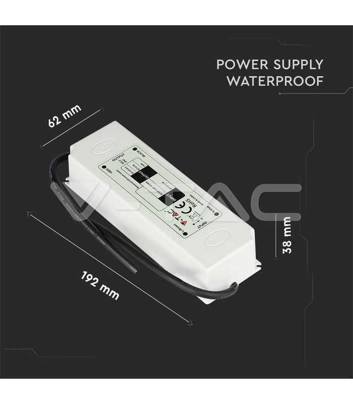 sursa alimentare banda led 12v 125a 150w ip67 v tac 2