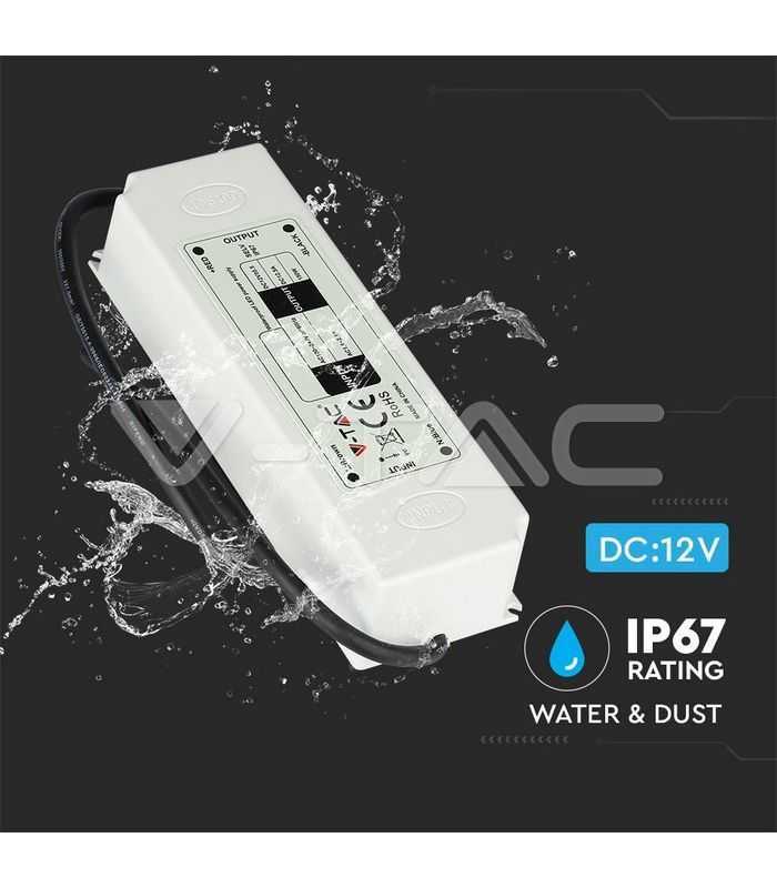 Sursa alimentare banda LED 12V 12.5A 150W IP67 V-TAC