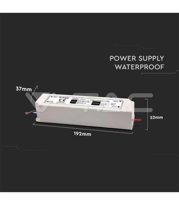 sursa alimentare banda led 12v 8a 100w ip67 v tac 1