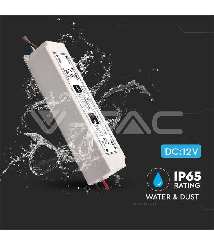 Sursa alimentare banda LED 12V 8A 100W IP67 V-TAC