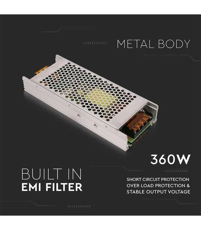 Sursa Alimentare Banda Led 24v 360w 15a Ip20 V Tac Sku 3275